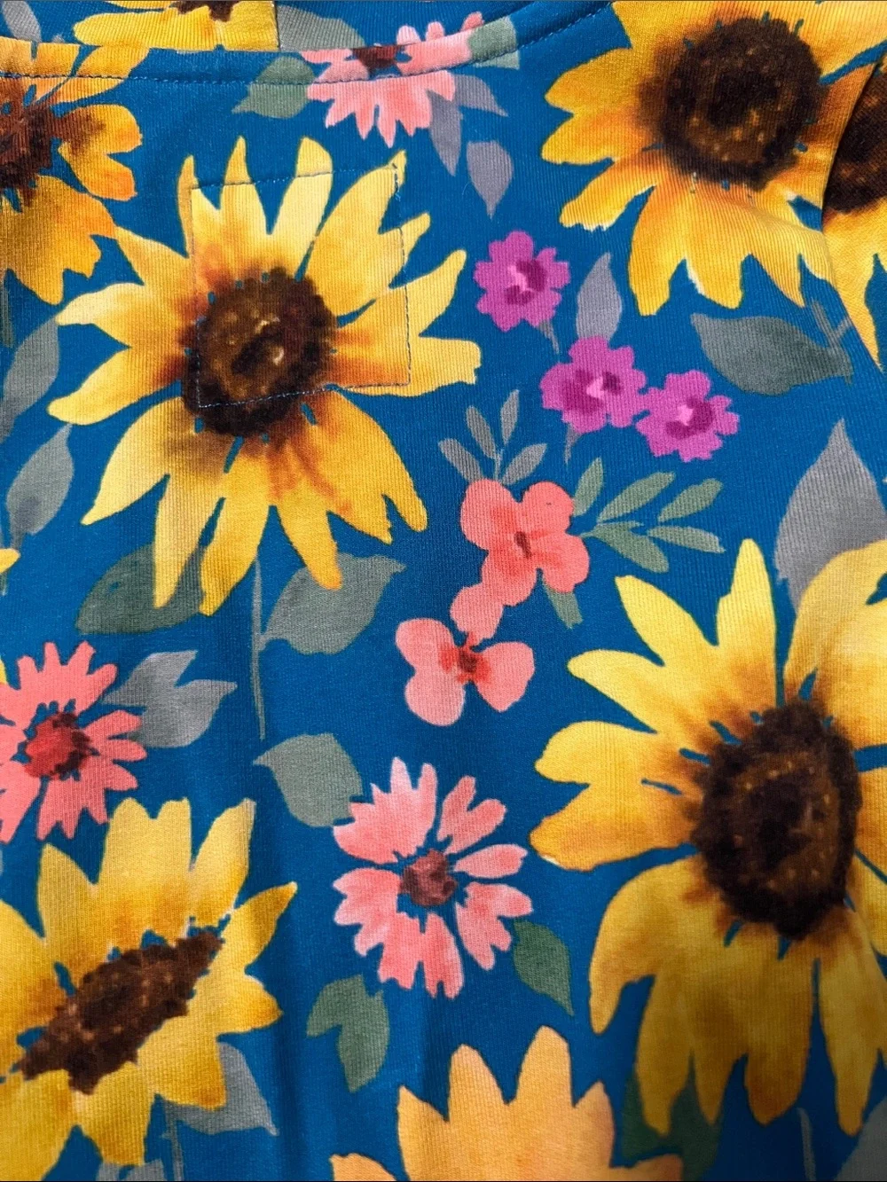 Little Sleepies  Kids' Blue Sunflower Hooded Jacket